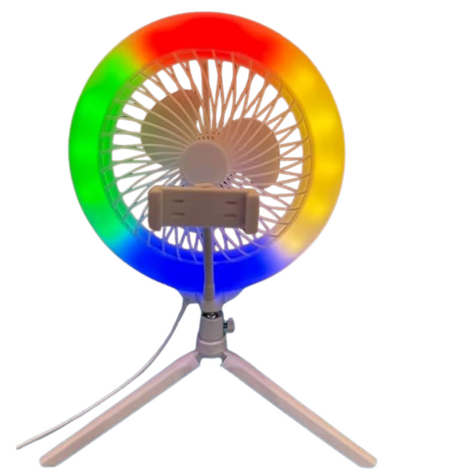RGB Led fs-260 electric fan direct broadcast lamp